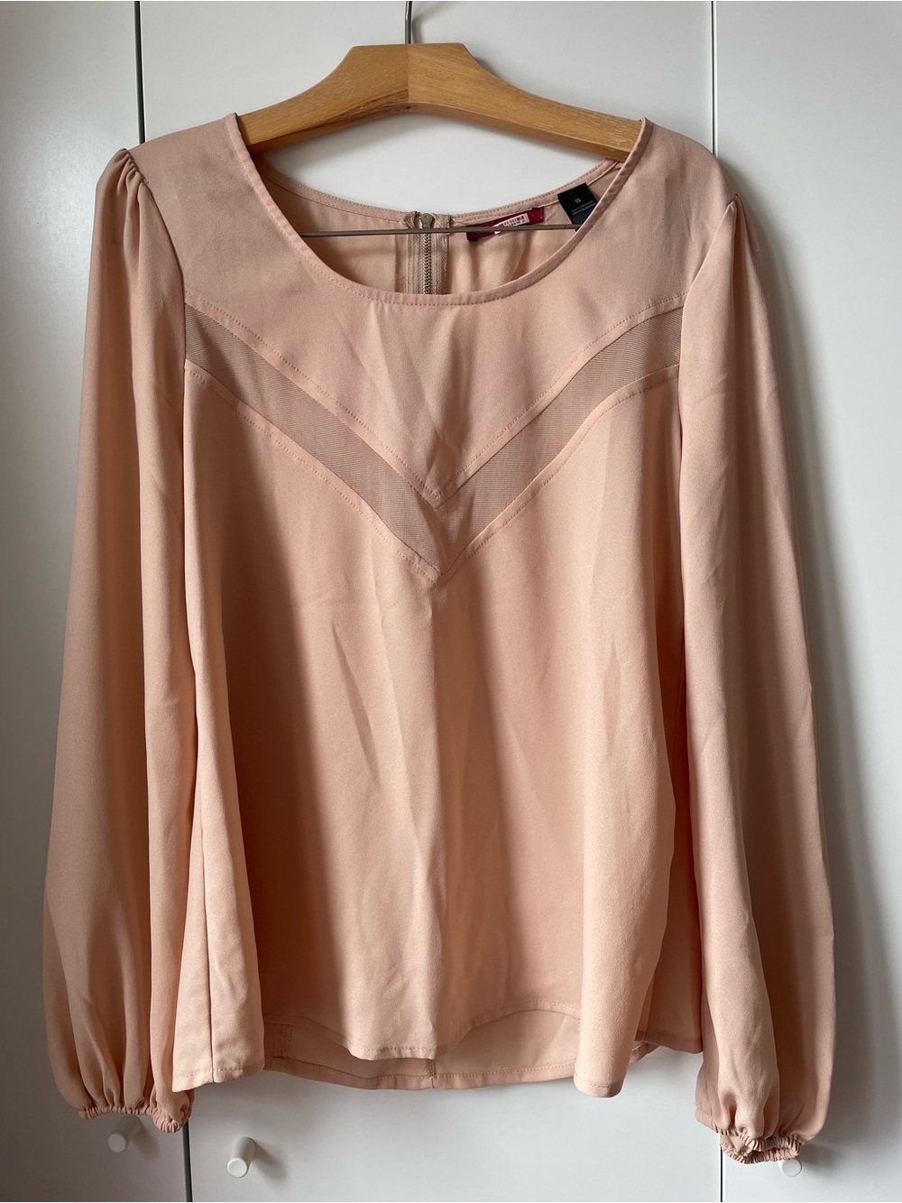 BKE Blush Pink Long-Sleeve Blouse